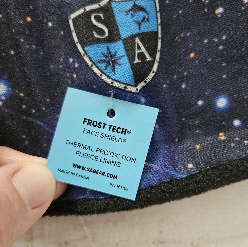 New SA Frost Tech Fleece Face Sheild Galaxy Design - Picture 4 of 6